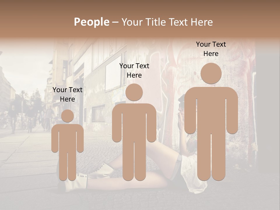 See Wall Caucasian PowerPoint Template