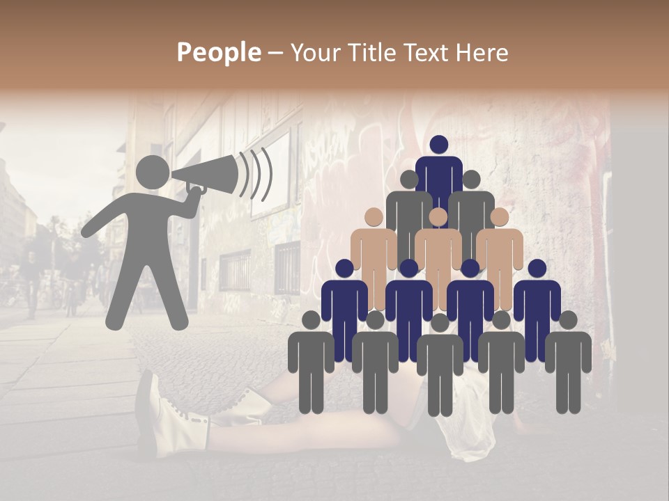 See Wall Caucasian PowerPoint Template