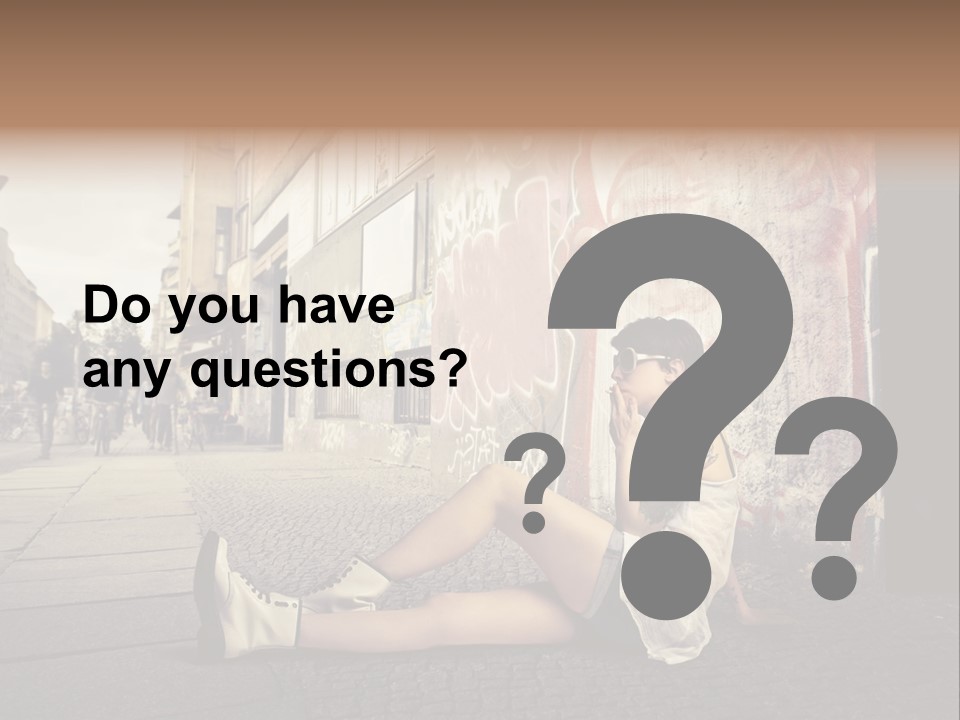 See Wall Caucasian PowerPoint Template