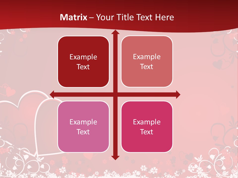 Heart Flower Holiday PowerPoint Template