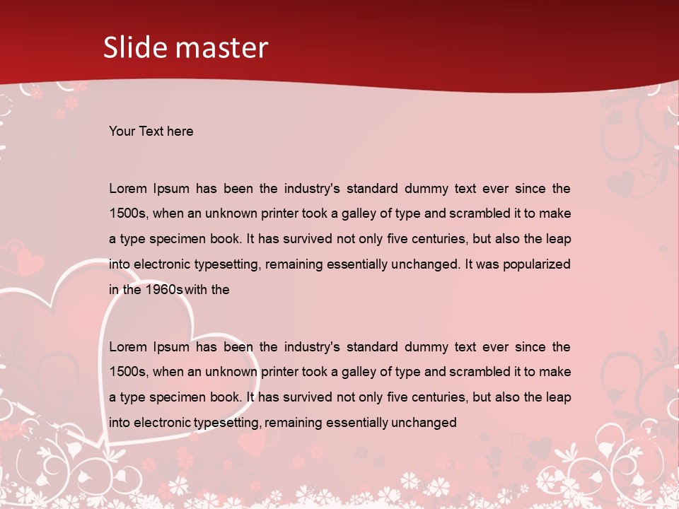 Heart Flower Holiday PowerPoint Template