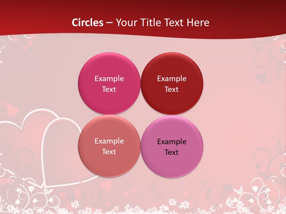 Heart Flower Holiday PowerPoint Template