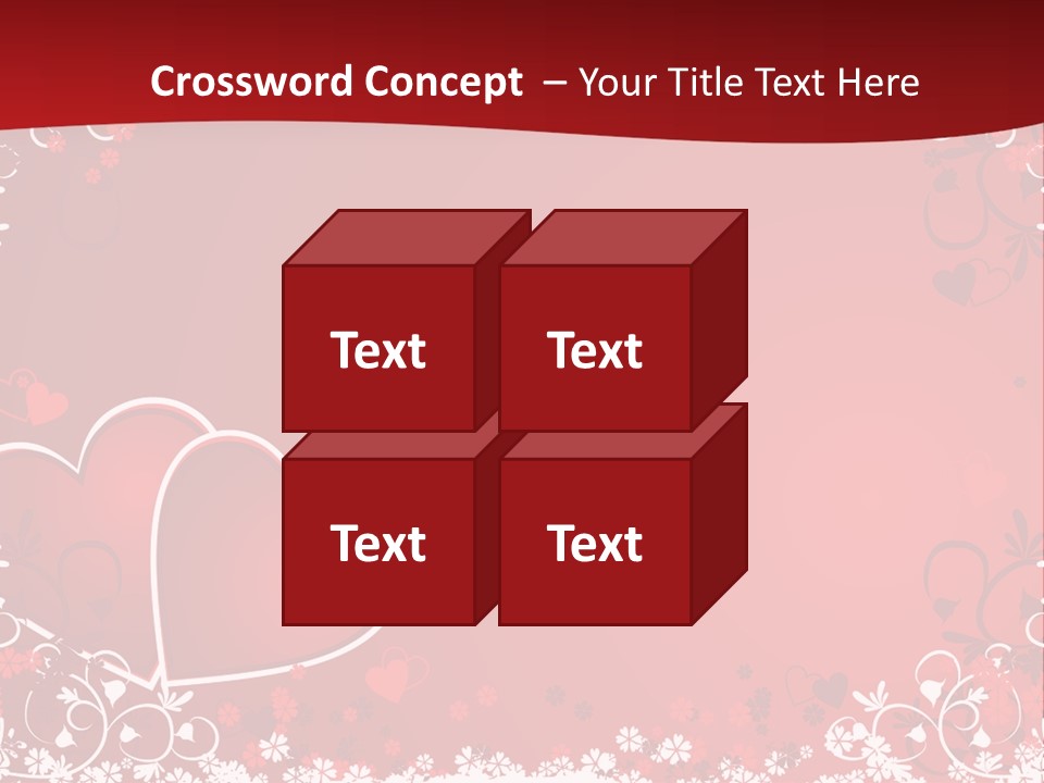 Heart Flower Holiday PowerPoint Template