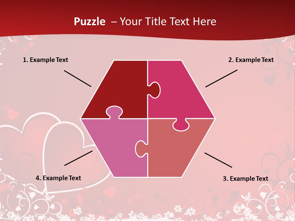 Heart Flower Holiday PowerPoint Template