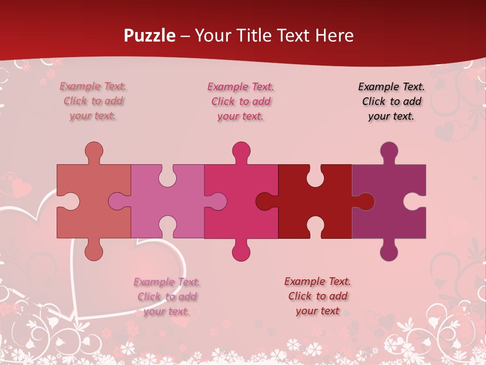 Heart Flower Holiday PowerPoint Template