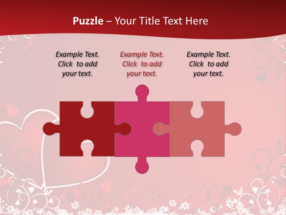 Heart Flower Holiday PowerPoint Template