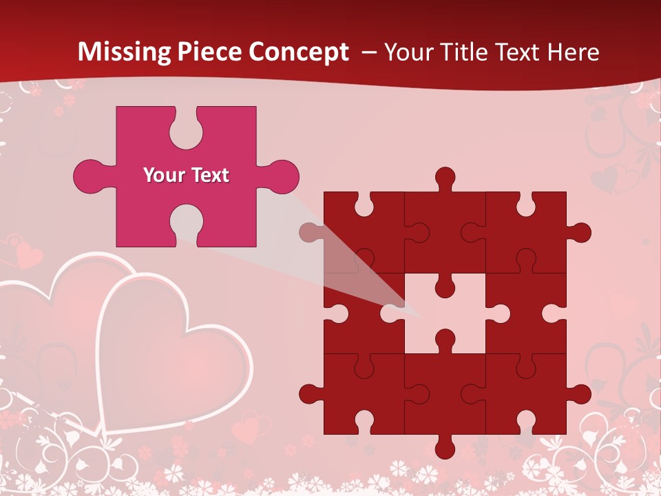 Heart Flower Holiday PowerPoint Template