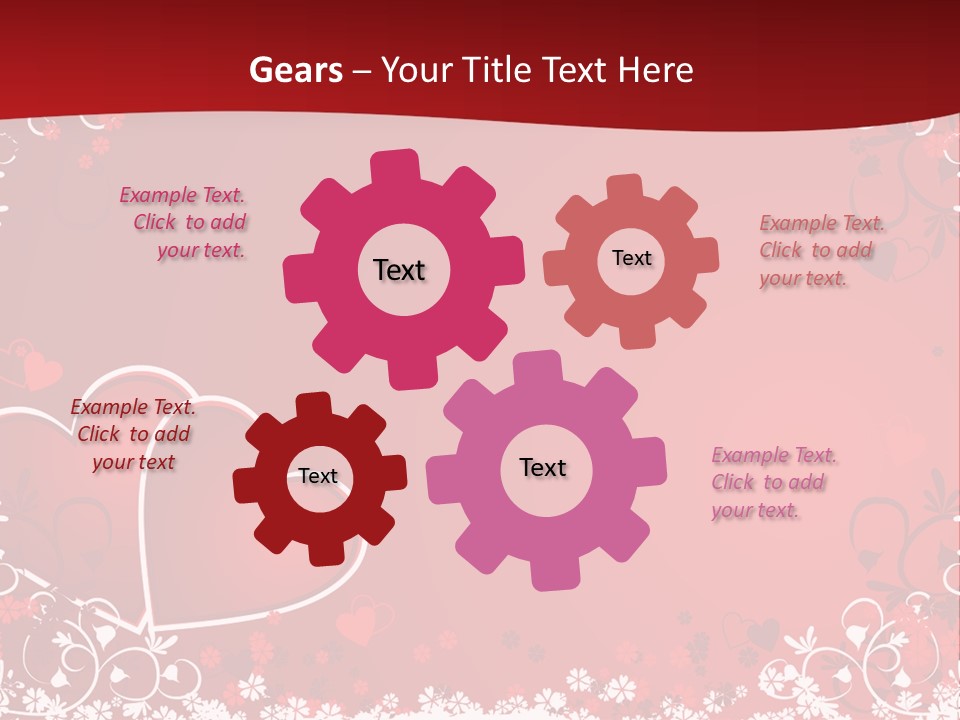 Heart Flower Holiday PowerPoint Template