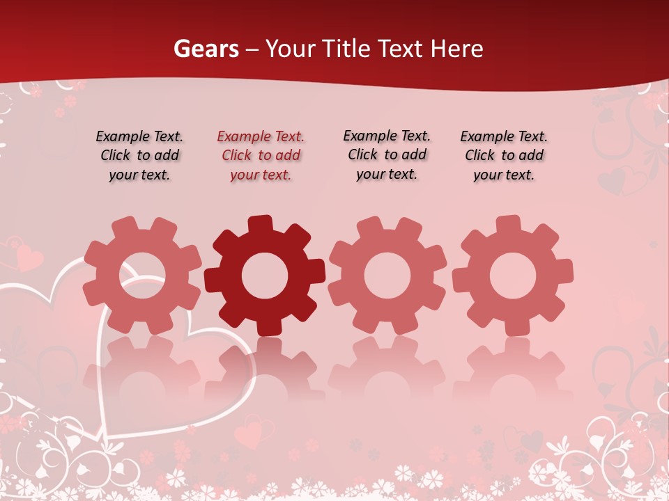 Heart Flower Holiday PowerPoint Template