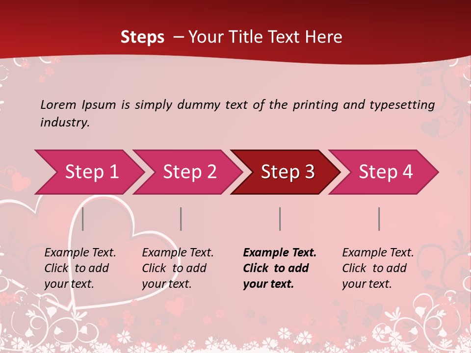 Heart Flower Holiday PowerPoint Template
