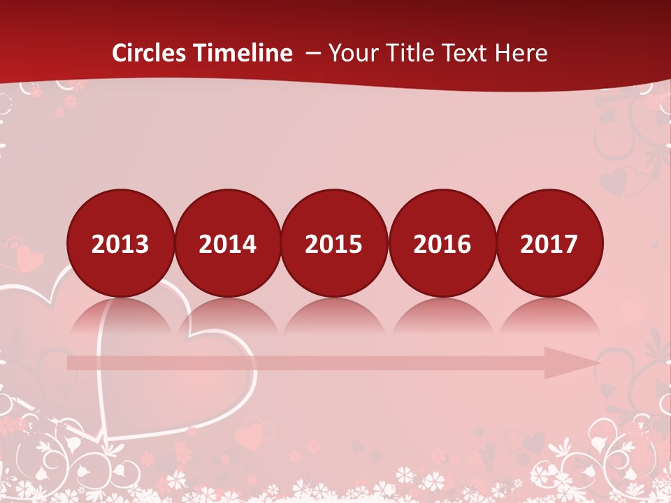 Heart Flower Holiday PowerPoint Template