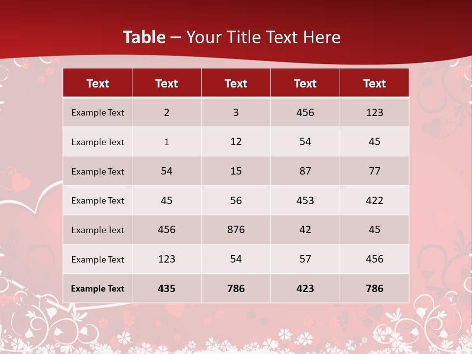 Heart Flower Holiday PowerPoint Template