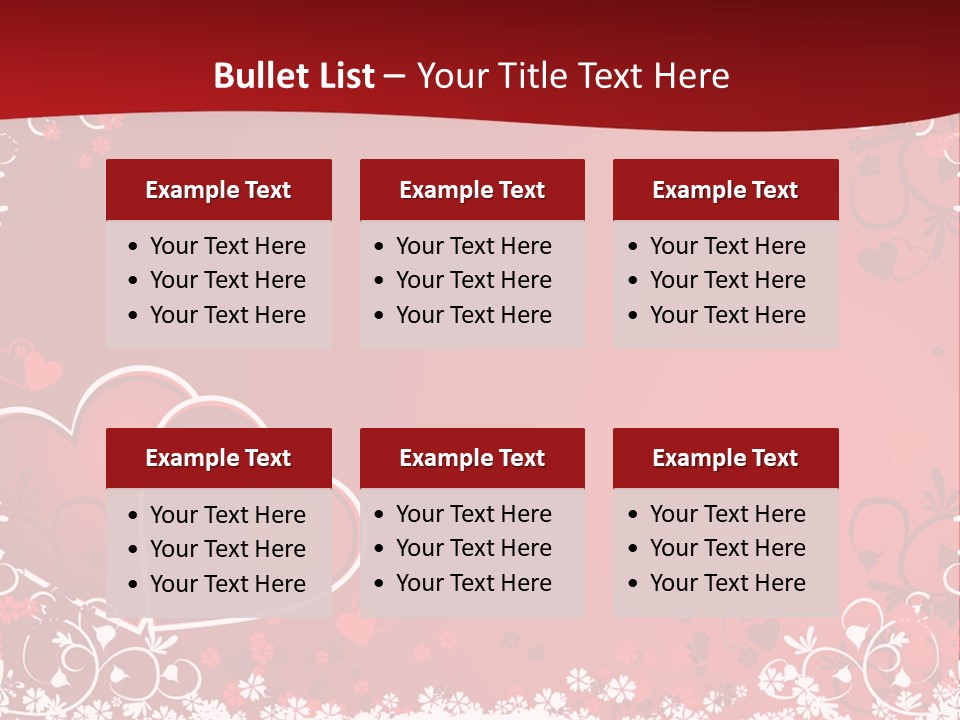 Heart Flower Holiday PowerPoint Template