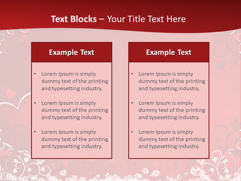 Heart Flower Holiday PowerPoint Template