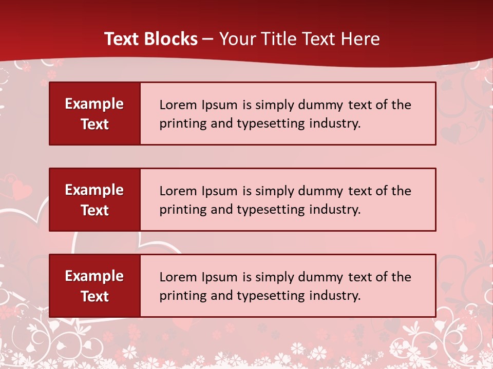Heart Flower Holiday PowerPoint Template