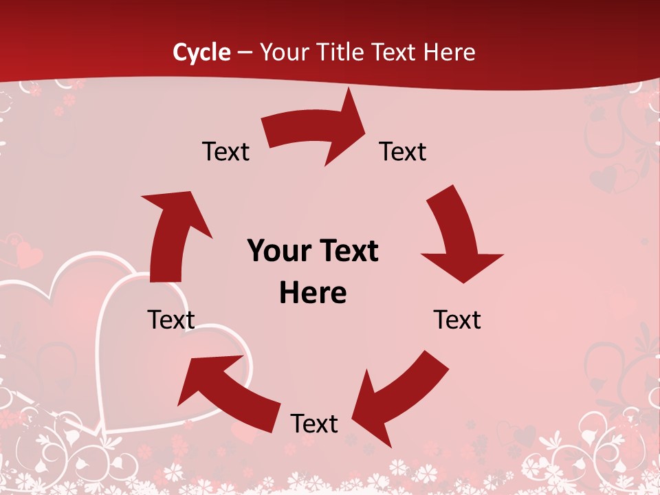 Heart Flower Holiday PowerPoint Template