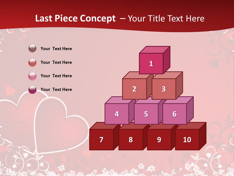 Heart Flower Holiday PowerPoint Template