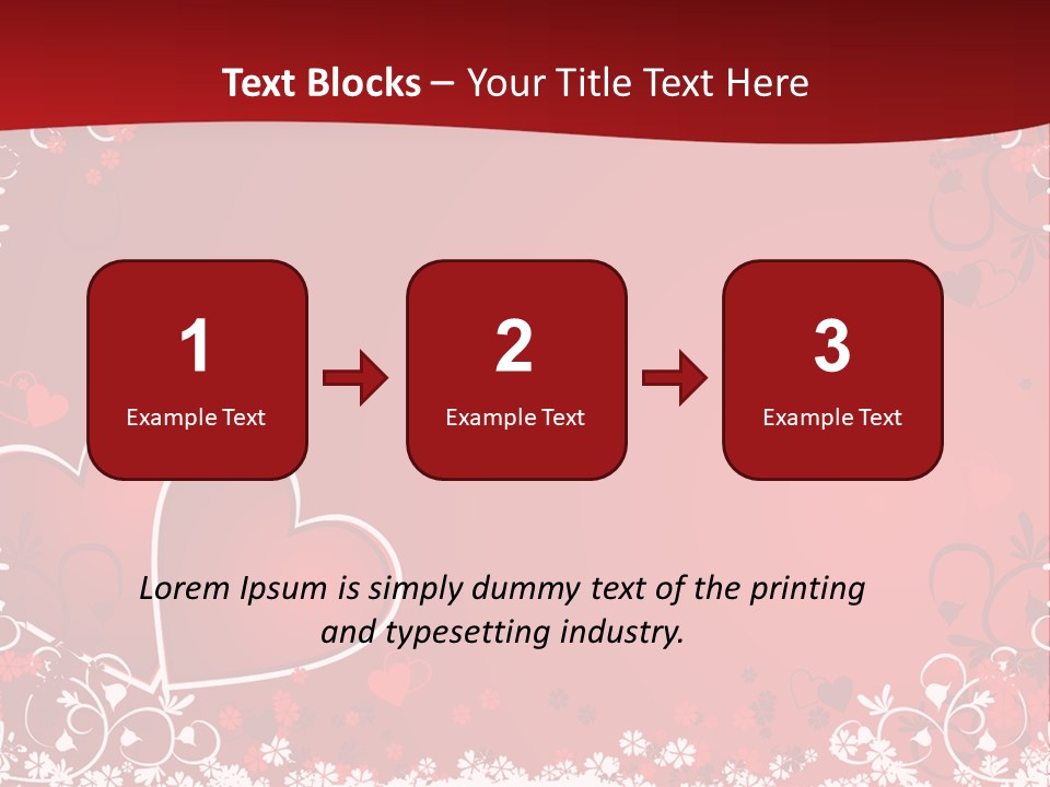 Heart Flower Holiday PowerPoint Template