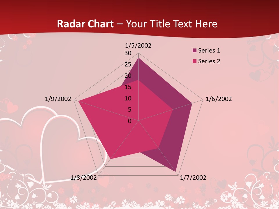 Heart Flower Holiday PowerPoint Template