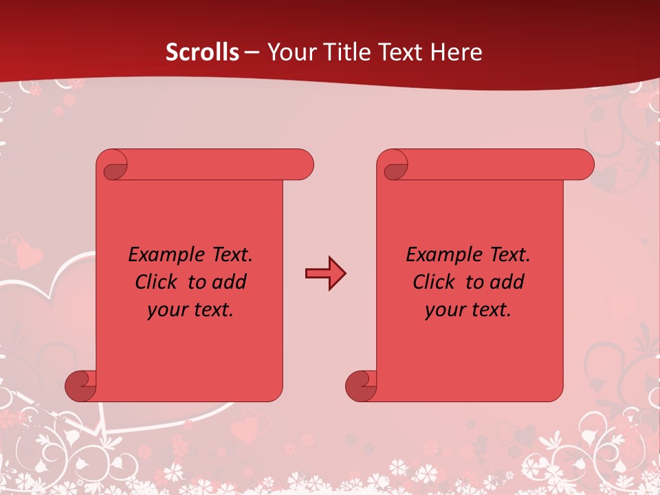 Heart Flower Holiday PowerPoint Template