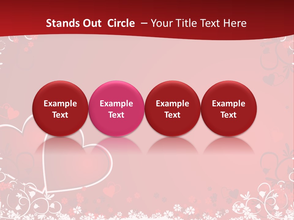 Heart Flower Holiday PowerPoint Template