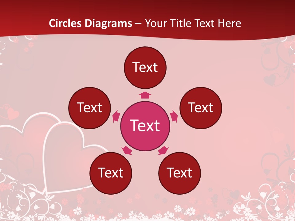 Heart Flower Holiday PowerPoint Template