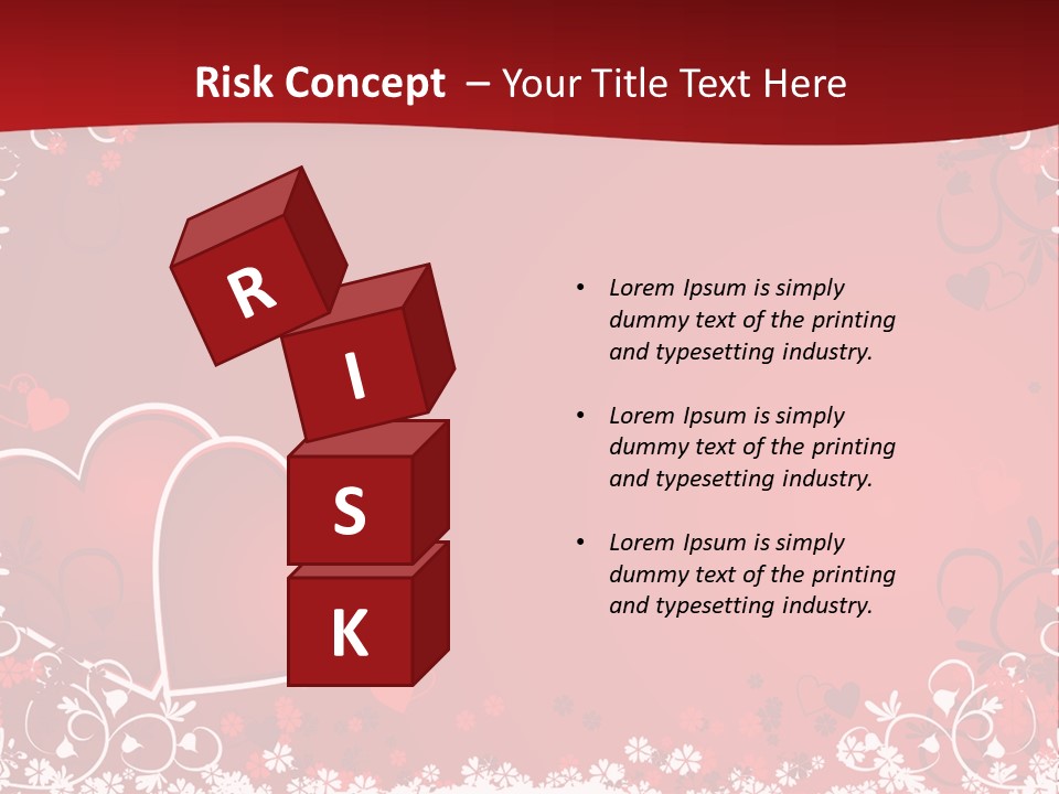 Heart Flower Holiday PowerPoint Template