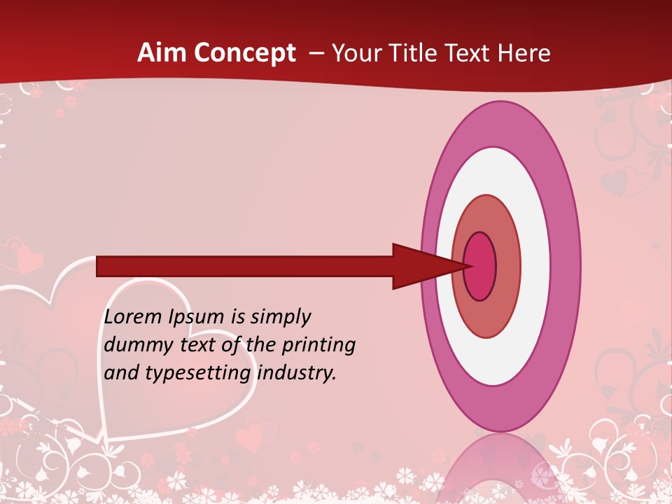 Heart Flower Holiday PowerPoint Template