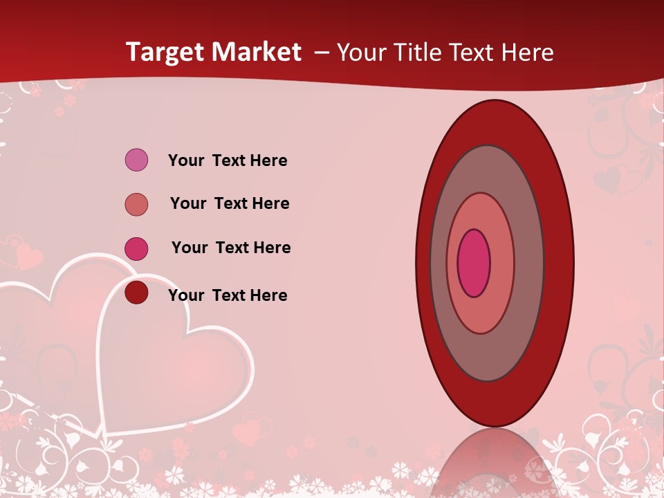 Heart Flower Holiday PowerPoint Template