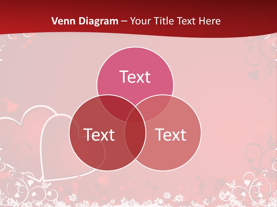 Heart Flower Holiday PowerPoint Template