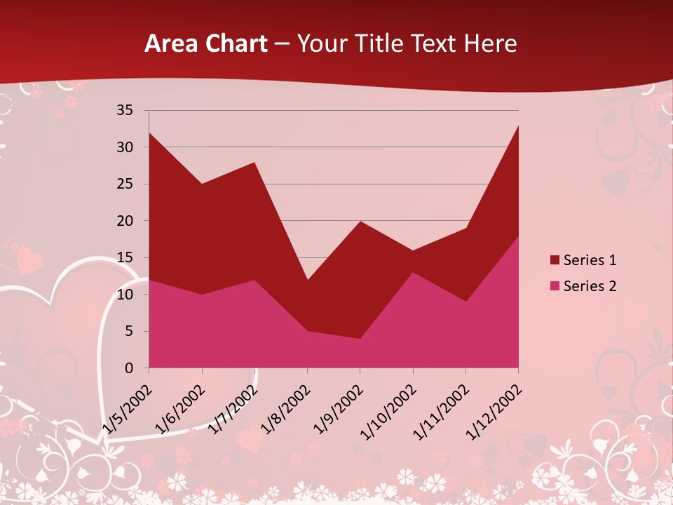 Heart Flower Holiday PowerPoint Template