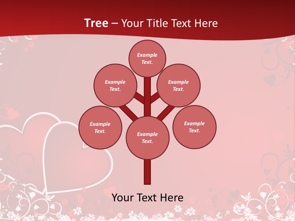 Heart Flower Holiday PowerPoint Template