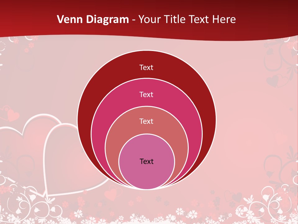 Heart Flower Holiday PowerPoint Template