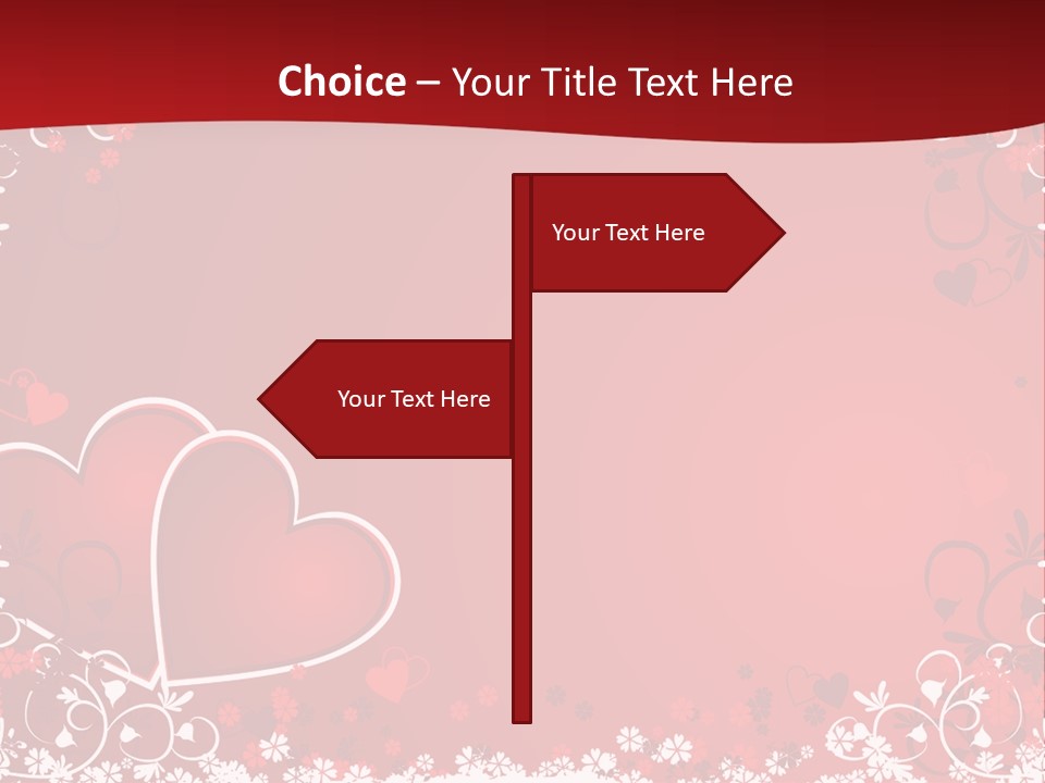 Heart Flower Holiday PowerPoint Template