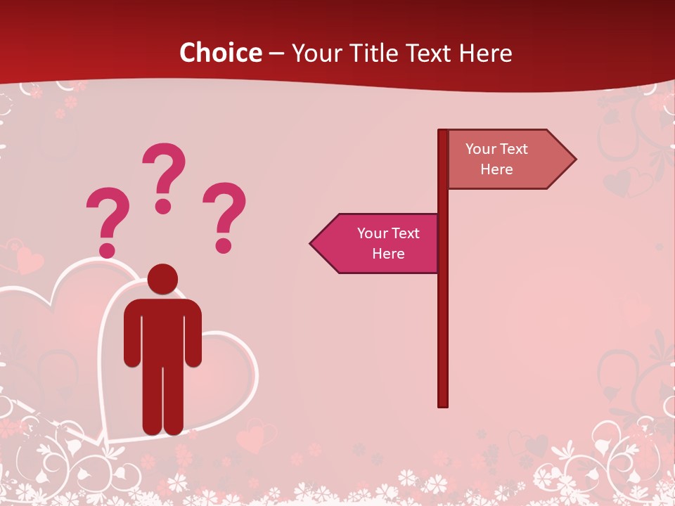 Heart Flower Holiday PowerPoint Template