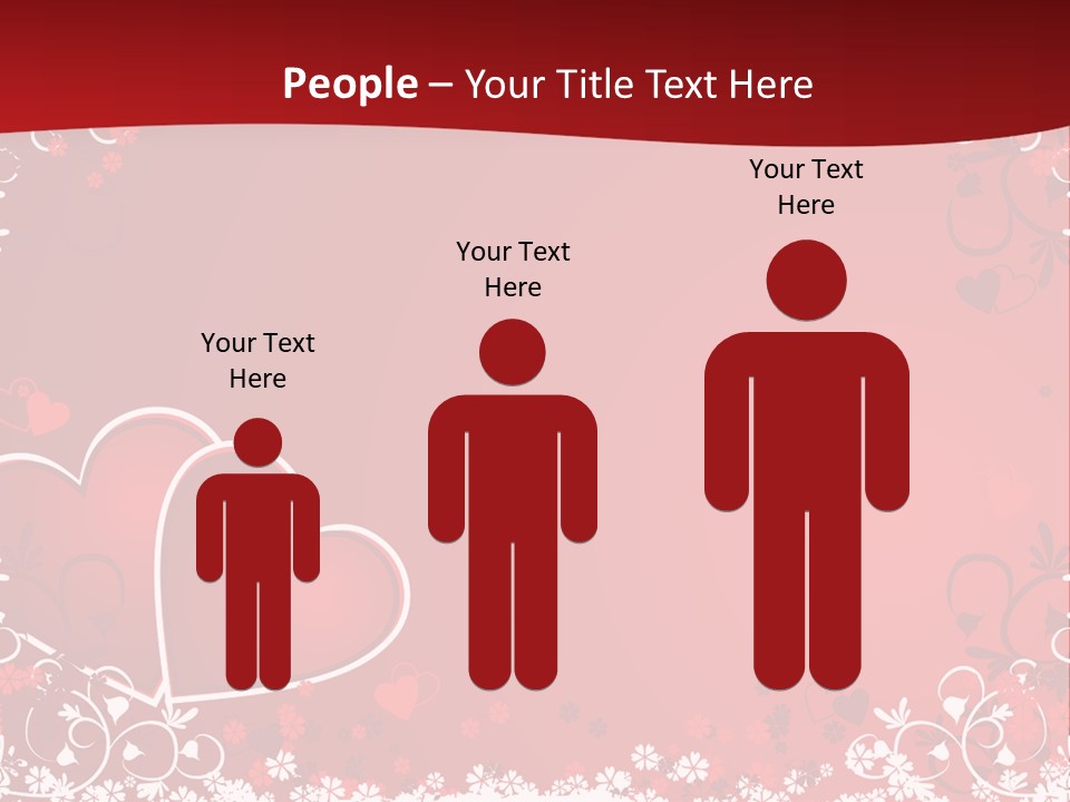 Heart Flower Holiday PowerPoint Template