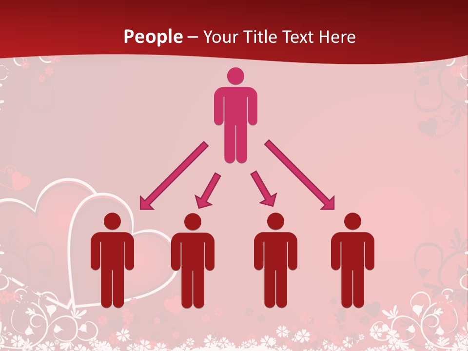 Heart Flower Holiday PowerPoint Template