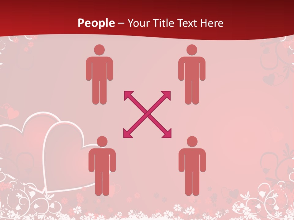 Heart Flower Holiday PowerPoint Template