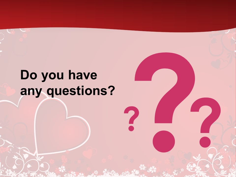 Heart Flower Holiday PowerPoint Template