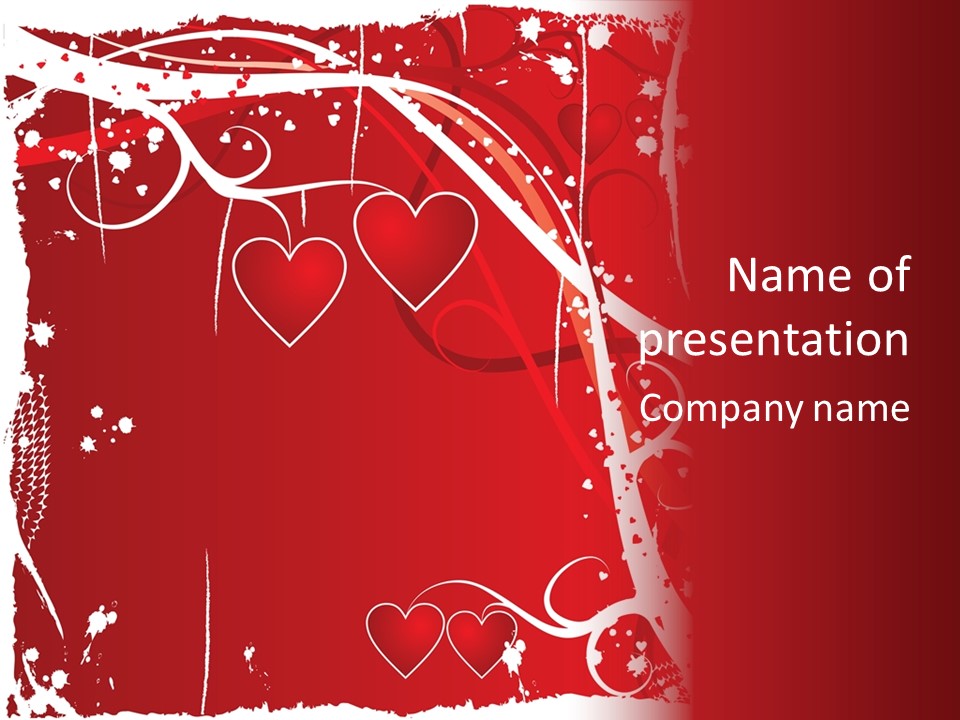 Wedding Holiday Illustration PowerPoint Template