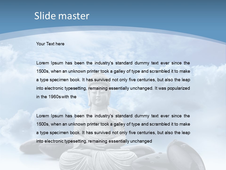 Relaxation Ciel Religion PowerPoint Template