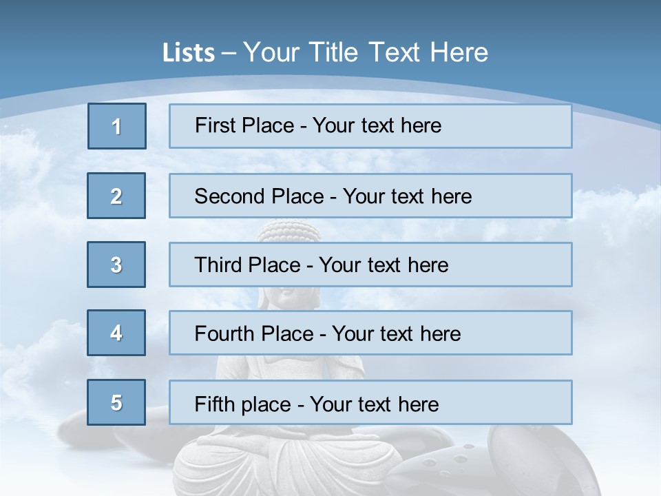 Relaxation Ciel Religion PowerPoint Template