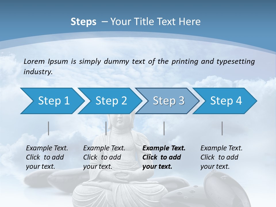Relaxation Ciel Religion PowerPoint Template