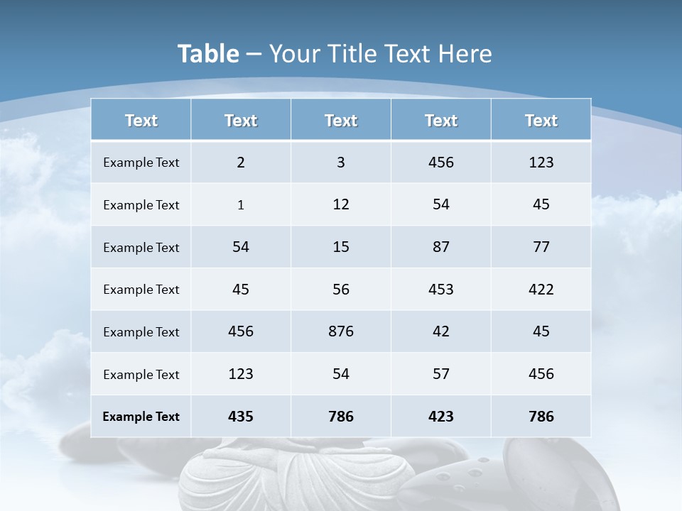 Relaxation Ciel Religion PowerPoint Template