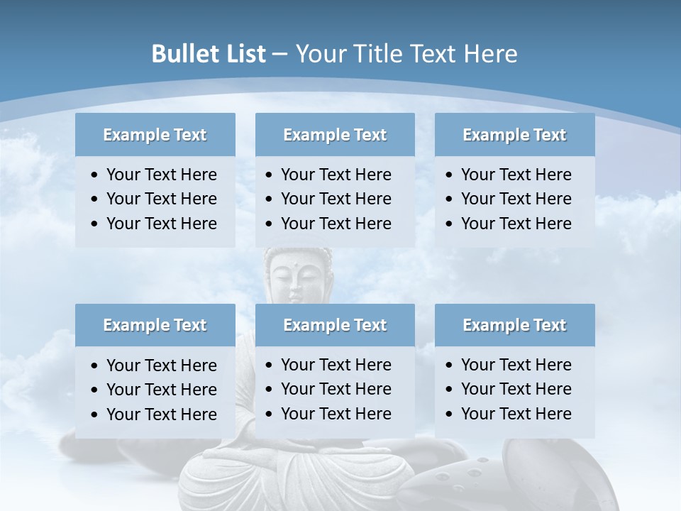 Relaxation Ciel Religion PowerPoint Template