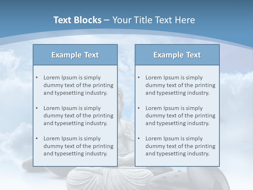 Relaxation Ciel Religion PowerPoint Template