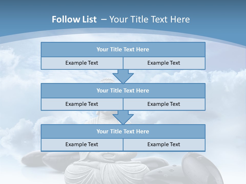 Relaxation Ciel Religion PowerPoint Template