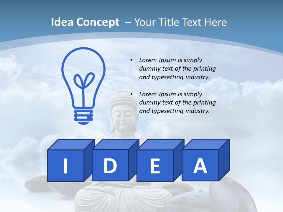 Relaxation Ciel Religion PowerPoint Template