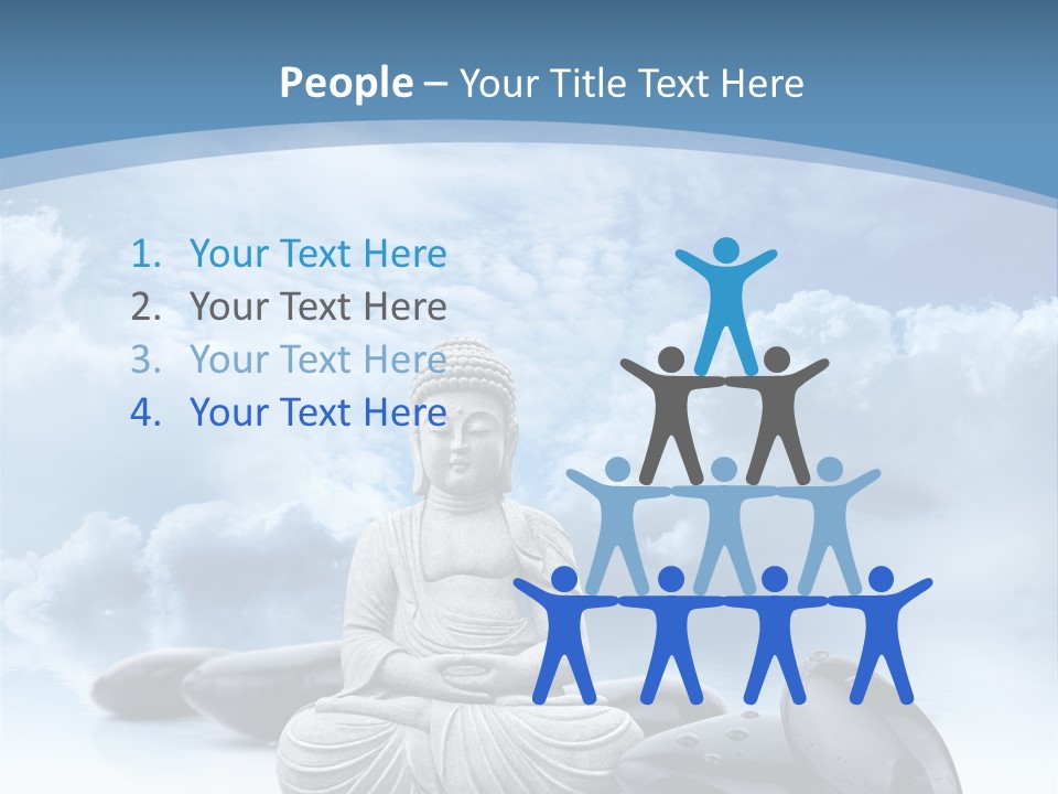Relaxation Ciel Religion PowerPoint Template