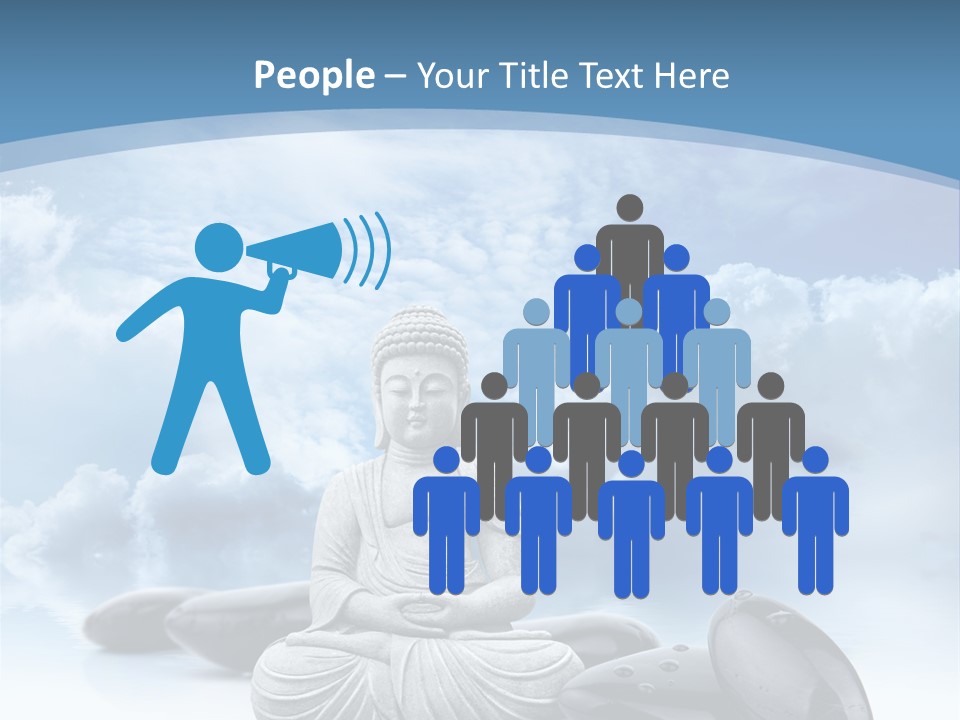 Relaxation Ciel Religion PowerPoint Template